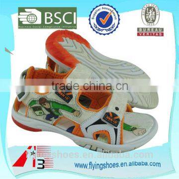 high quality sports kids rubber sandals with ribbon ben 10