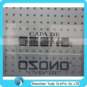 free standing crystal acrylic brand block with silkscreen logo, cuboid pmma block from china factory