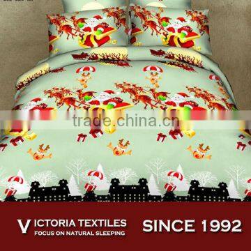 NEW santa gift super soft microfiber bed linen sets 4pcs 3D