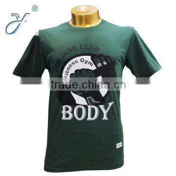 OEM Service Custom 100% Cotton Short Sleeves Mens Fitness Gym T Shirt