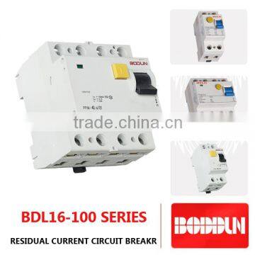 BDL16-100 rccb circuit breaker yueqing 4p 30ma