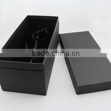 Large black lid and base cardboard storage packaging box with foam insert , accept OEM / ODM order