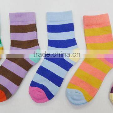 Colorful Stripe Design Cotton Ankle Socks