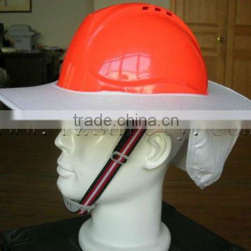 Safety Helmet hard hat brim with neck flag