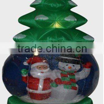 Inflatable tree-shape snow globe