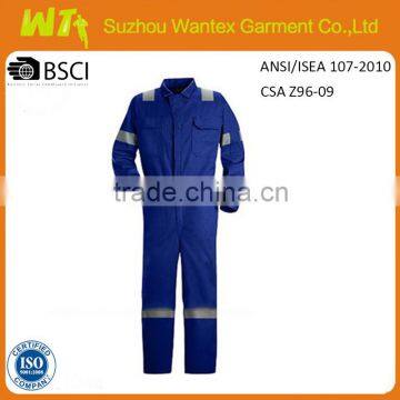 Anti-static EN471 reflective safety coverall workwear 100% cotton fabric safety coverall 3M reflective safety workwear