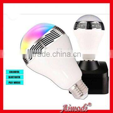 2015 new hot selling portable RGB led bulb bluetooth speaker with power design