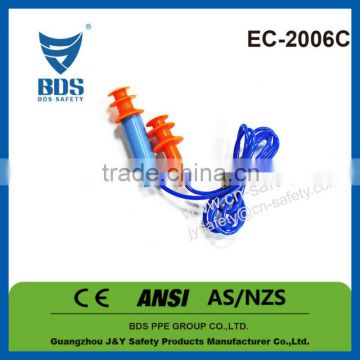 2015 Cheap Wholesale Ce ANSI certificate industrial safety silicone earplugs with cord