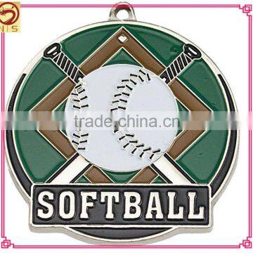 factory price wholesale metal customize enamel softball medal