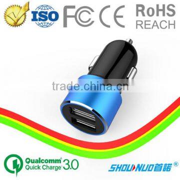 low price high quality mini dual port car usb charger coloful Mobile Phone Charger for Apple and Samsung