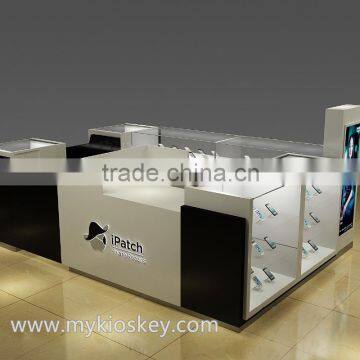 High quality customized 3d cell phone kiosk | phone accessories kiosk design in mall for sale