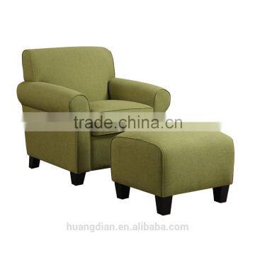 Foshan custom made single sofa chair with ottoman furniture