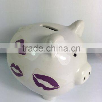 Popular Eco-friendly good sale gift ceramic piggy bank