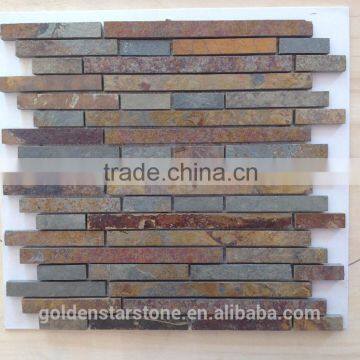 Most Popular Europe Product Rusty Stone Mosaic Interior Decoration photo-6