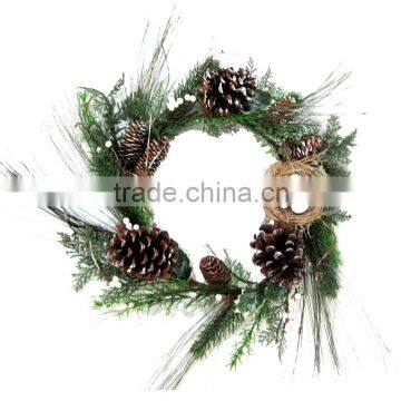 CHRISTMAS NATURAL WREATH WITH PINECONE