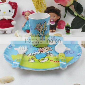 JH55165 Plate JH06004 Cup JH01 Spoon JH02 Fork 4pcs Kids Dinner Set photo-2