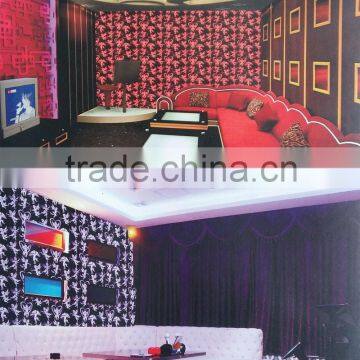 Hotel KTV Wallcovering 1.37m (137cm) 54" Inch Fabric Back Wallpaper ZLG-1280