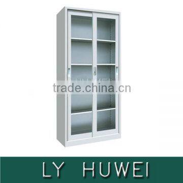 Glass Sliding Door Metal Bookcase