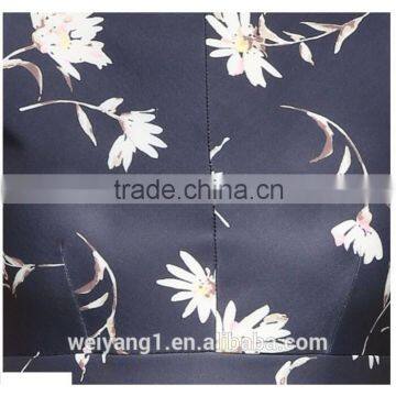 Collection Layered Panel Printed Short Sleeves Women Dress