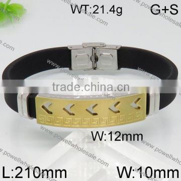 Fashion new gold black men bracelet 2016