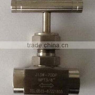 high pressure stainless steel BSP thread needle valve