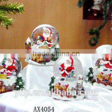 Resin santa claus for crystal ball christmas ornaments,traditional santa claus crafts