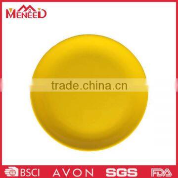 Flat Plates, Yellow Soild Color Hotel 12" Wholesale Clear Plastic Plates