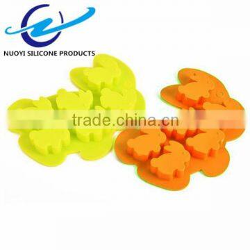 6 Cavity Cartoon Rabbit Cake Mold Silicone