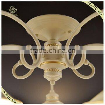 2016 Hot Sale E27 Lights Iron Body Material Ceiling Lamp With Glass Shade, Living Room Light Fixture