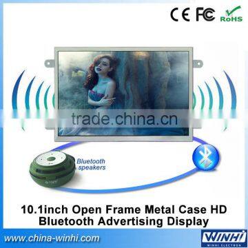 10 inch full hd open frame indoor 12v bluetooth display advertising loop video advertising display