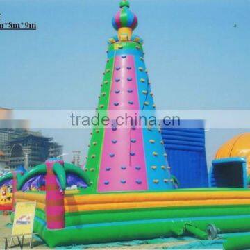 portable inflatable climbing wall/inflatable rock climbing wall equipment2015