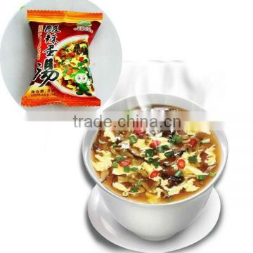 Healthy FD instant egg soup with vegetables/laver/tomato.etc.