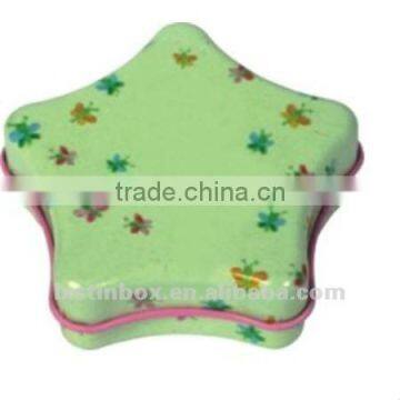 High quality mini tin box metal Star shape tin box for candy/chocolate/Christmas gift