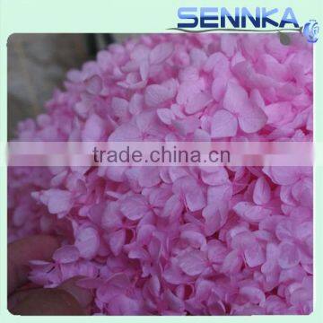 Preserved Hydrangea Flower Kuming Pink Hydrangea Preserved for Wedding Table Centerpieces