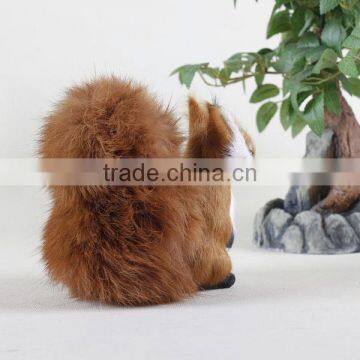 handmade stuffed decorative plush squirrel resin animal figurines toy