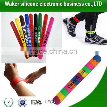 High quality Reflective Slap Band with Colour Print,custom design slap wristband