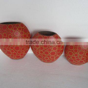 bamboo lacquer vase, modern style vase for decoration at home