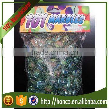 glass marbles with three core in pvc bag