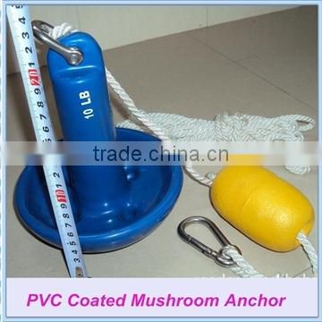 Chinas Marine Deck Hardware PVC Coated Mushroom Anchor for boat and ship