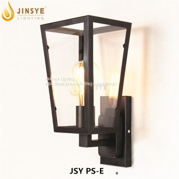 Black metal cage led industrial hotel wall light wall lamp