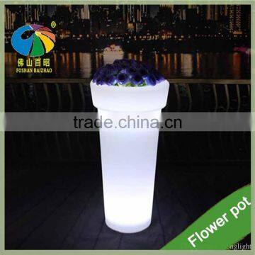 Different Colors Changing Glowing in the Dark Garden Flower Pots Outdoor Indoor Plastic Flower Planters LED Light Flower photo-3