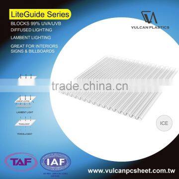 Co Extruded Translucent Polycarbonate LED Sheets (LiteGuide Series)