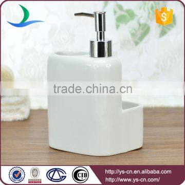 Lemon Pattern Decal Ceramic Soap Dispenser With Sponge Holder photo-3