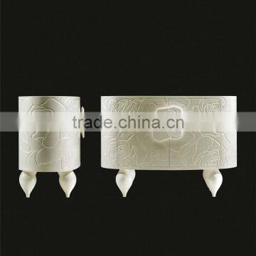 Baroque Style Amazing Black Pearl Decorated Magazine Rack and Side Table Set photo-6