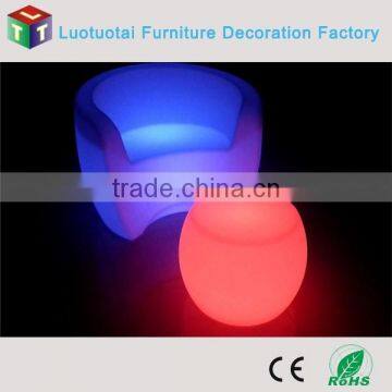 Waterproof plastic luminous bar stool chair with LED light