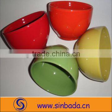 solid color ceramic bowls, glossy glazed color ceramic bowls