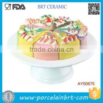 Round Ceramic Cake Pedestal for Wedding Decorations