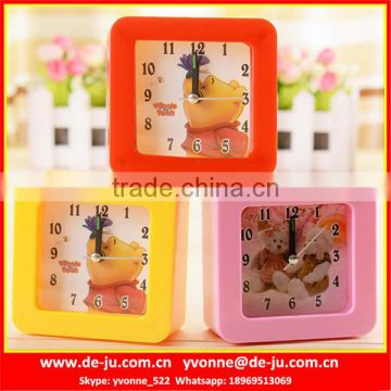 Plastic Square Bear Mantel Clock