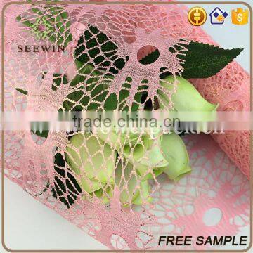 Hot Poly Flower Packing Deco Poly Mesh Roll For Christmas Gift Wrap Sun Flower Gilt Net photo-6