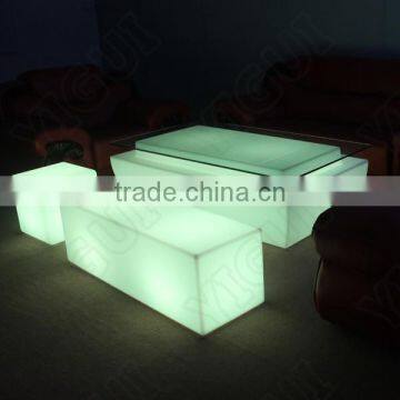 LED Furniture Hot Sale Remote Control Illuminated Portable High Tables and Bar Stools for Garden photo-6